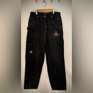 FUBU Black Denim Cargo Jeans